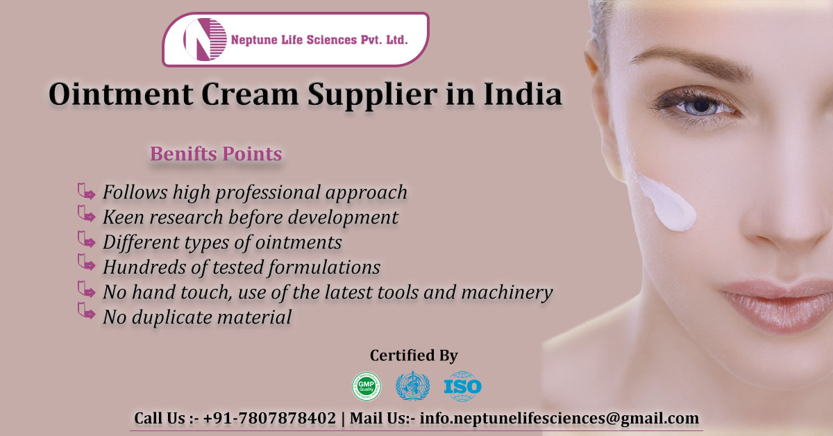 Ointment Cream Supplier in India